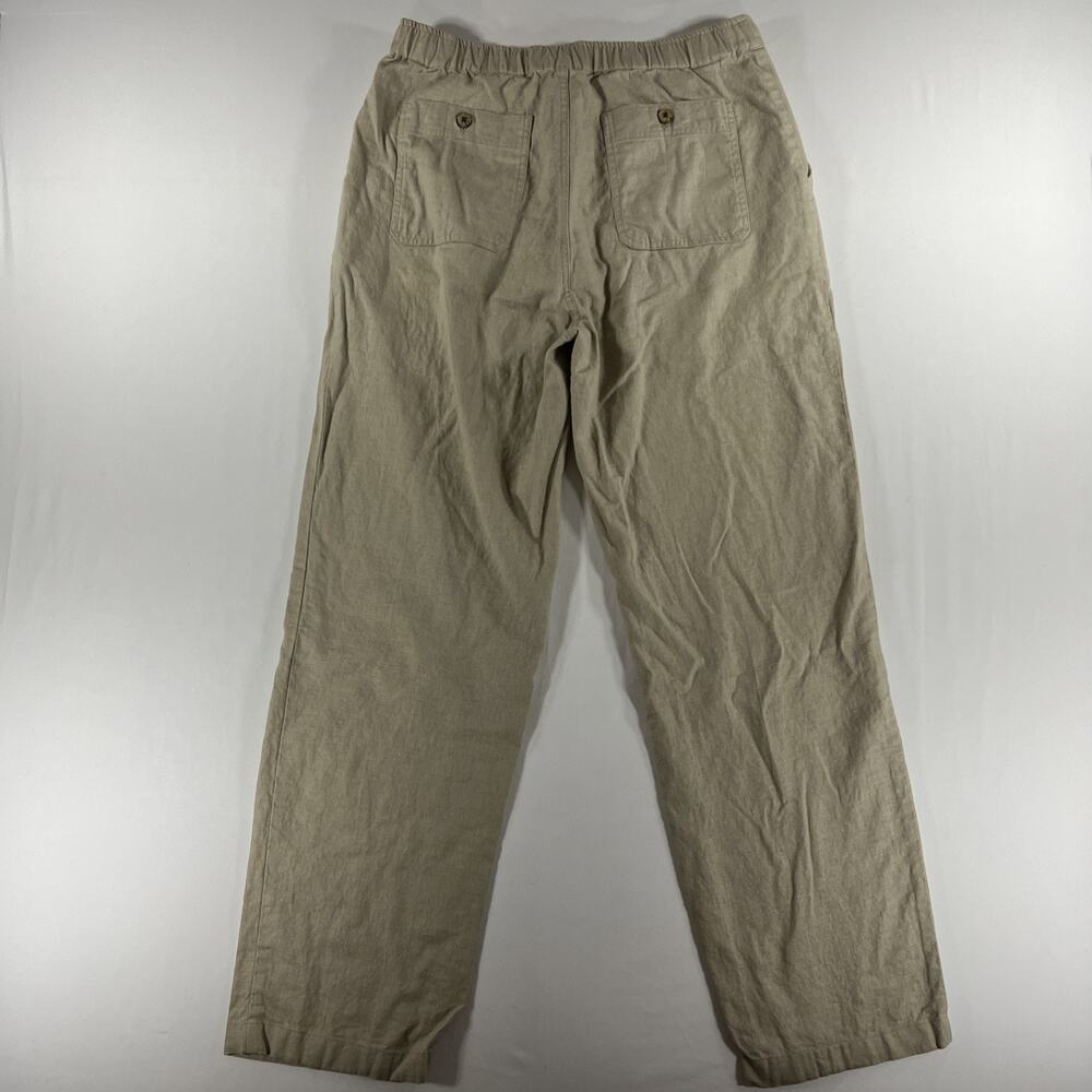 Cubavera Linen Blend Men's Beige Pants Size M (32-34) Beach Wear Comfort Hipster - Picture 7 of 8